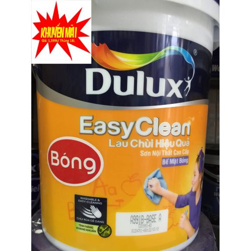 A991B-DULUX EASYCLEAN LAU CHÙI BÓNG CAO CẤP MÀU TỰ CHỌN (5L)